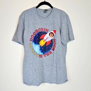 DOGECOIN Unisex SHORT SLEEVE GRAPHIC T-SHIRT SIZE Medium NWOT 🎯